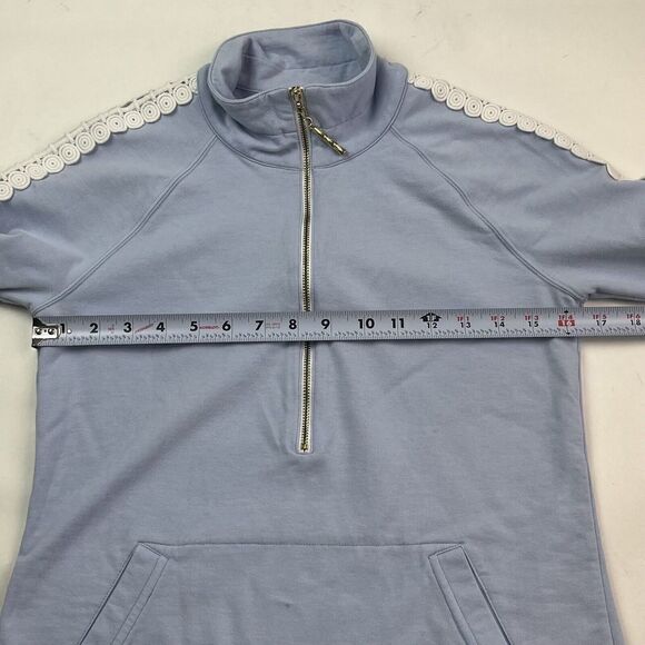 Lilly Pulitzer Skipper Popover Sweatshirt XS Peak A Boo Lace Preppy Golf Tennis - Picture 5 of 16